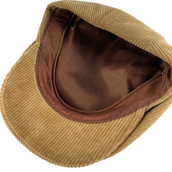 Vintage United Hatters Corduroy Cabbie Hat Newsboy - Picture 5 of 7
